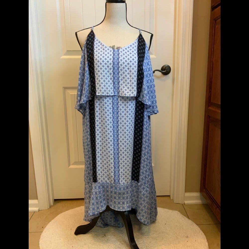 NWT Kaari blue curvy La Dolce Vita hi/lo dress,0x